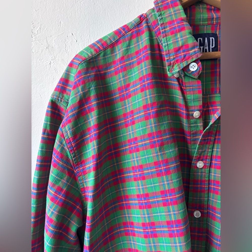 GAP Vintage Classic Preppy Heritage Men's Plaid Button Down Shirt - Picture 4 of 9